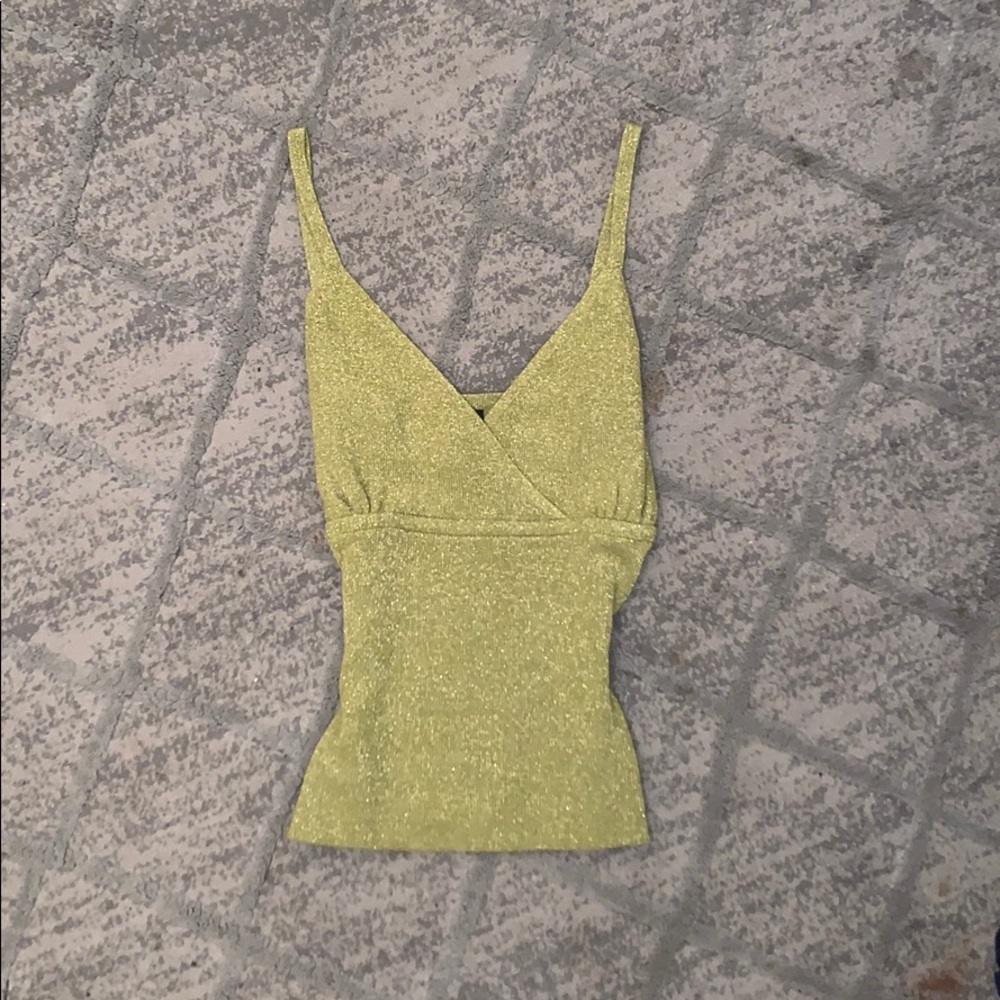 💚Green Sparkle Crop💚 NWOT